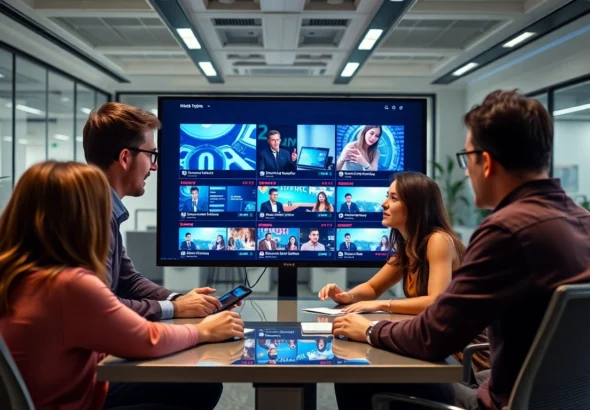 Professional content creators reviewing Social Platform News updates for strategic growth and