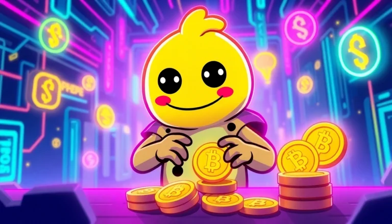 Staking Angry Pepe boosts engagement with colorful Pepe character interacting with blockchain