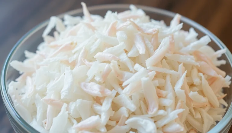 Premium dehydrated white onion flakes displayed in a bowl for culinary use, emphasizing quality